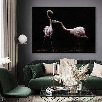 Canvastavla - Flamingos