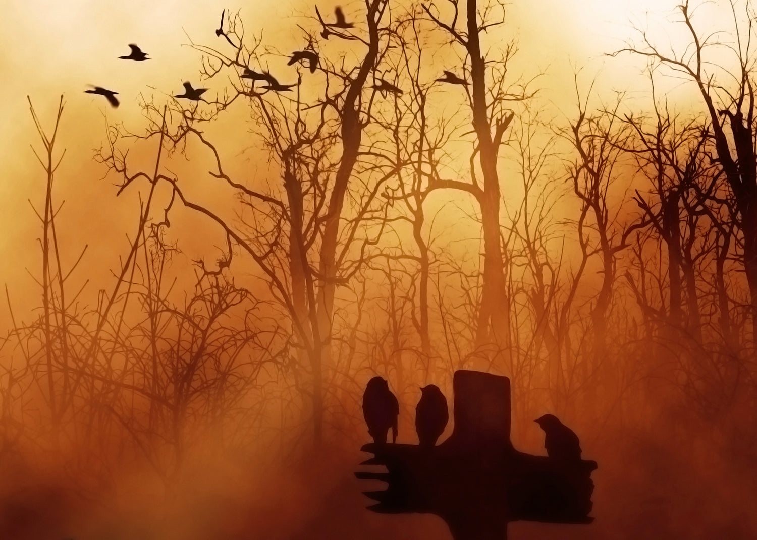 Canvastavla - Mystic Cemetery