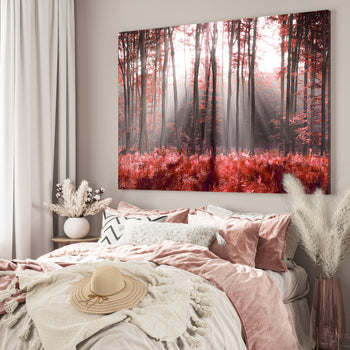 Canvastavla - Magical Red Forest
