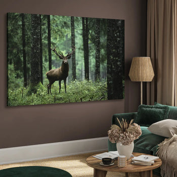 Canvastavla - Stag in Forest