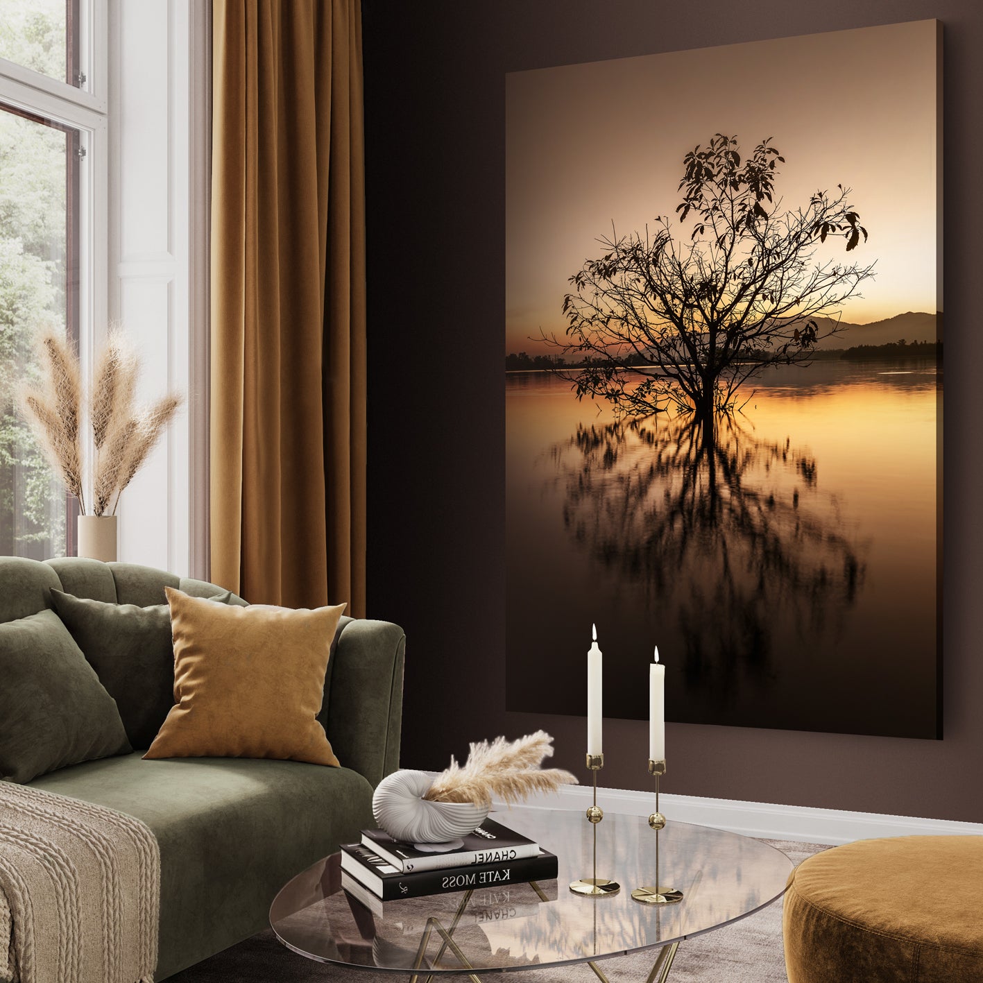 Canvastavla - Tree Reflection