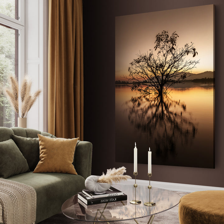 Canvastavla - Tree Reflection