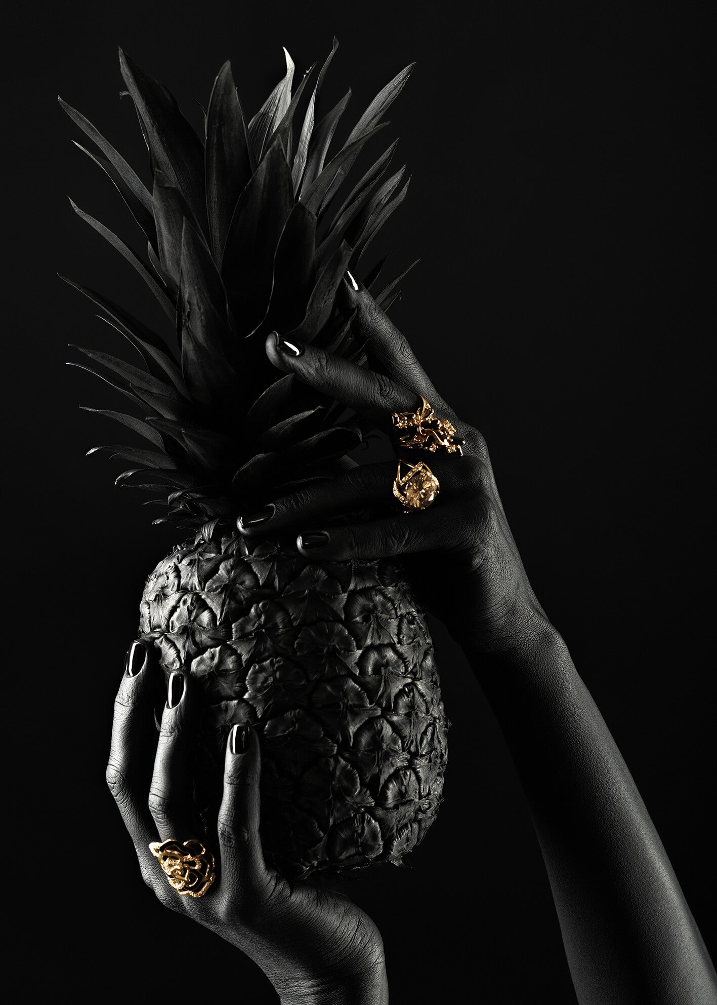 Canvastavla - Black Pineapple