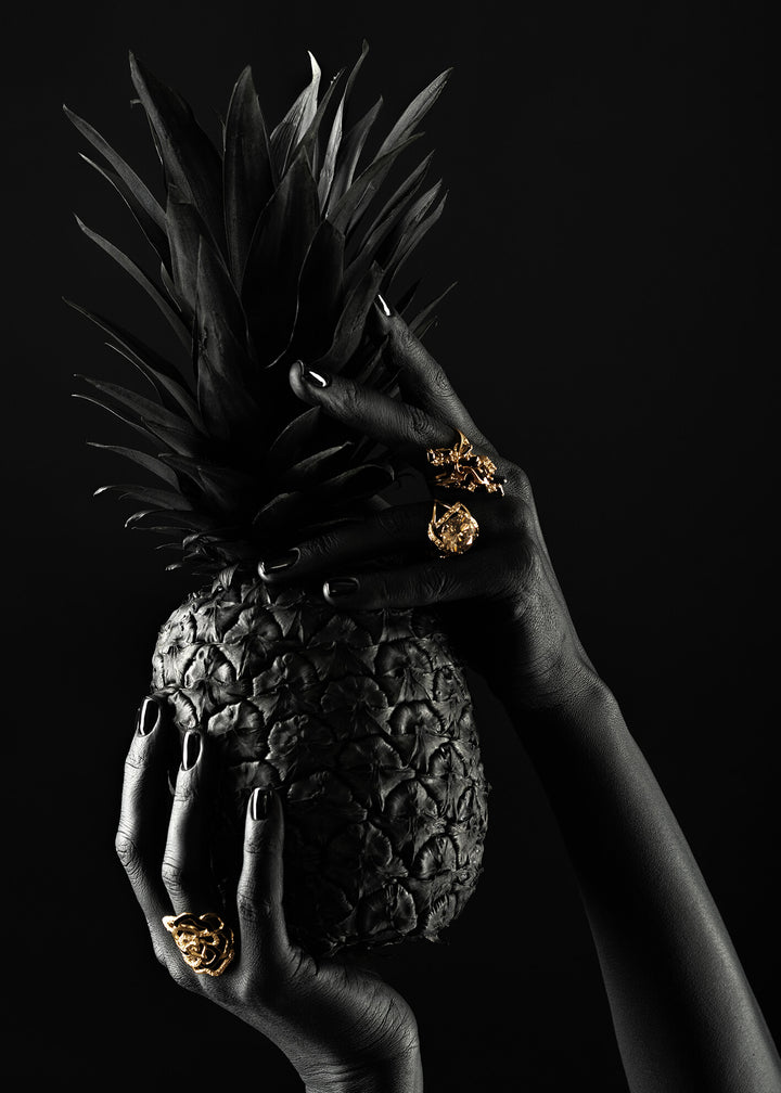 Canvastavla - Black Pineapple