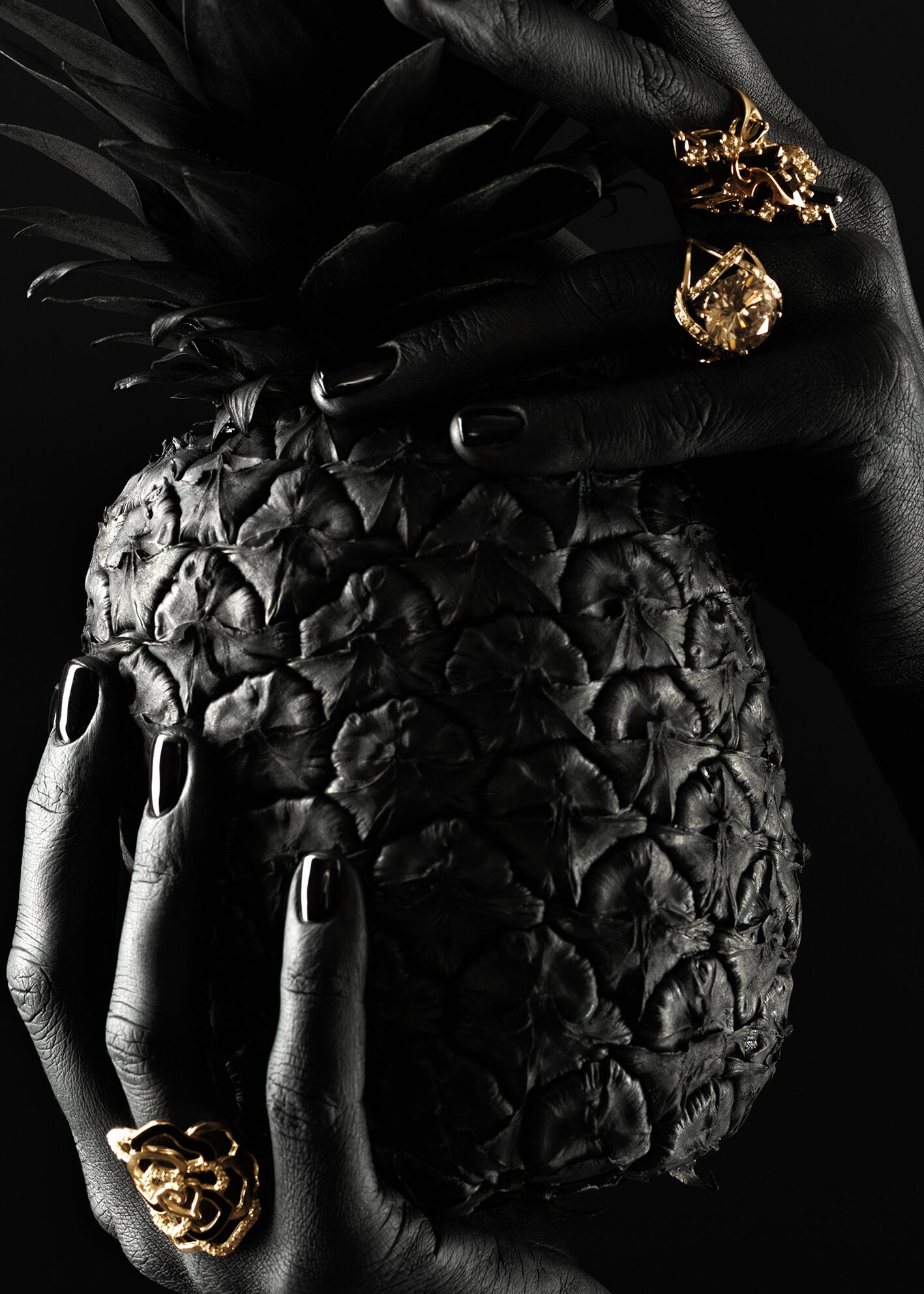 Canvastavla - Black Pineapple