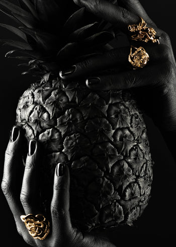 Canvastavla - Black Pineapple