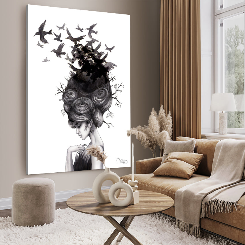Canvastavla - Katarina Vintrafors - Ravens Lady