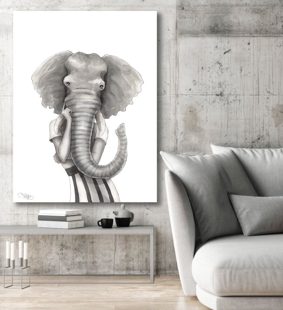Canvastavla - Katarina Vintrafors - Elephant woman