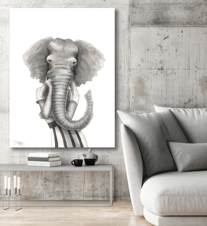 Canvastavla - Katarina Vintrafors - Elephant woman