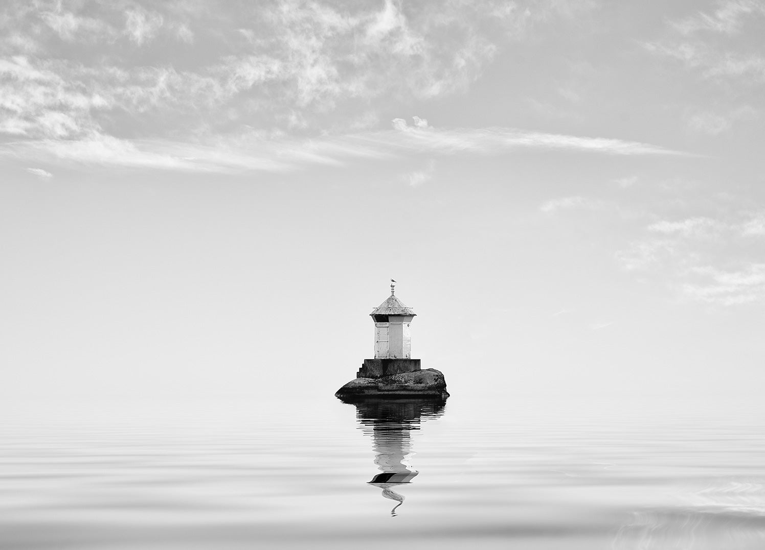 Canvastavla - Lighthouse In Mist