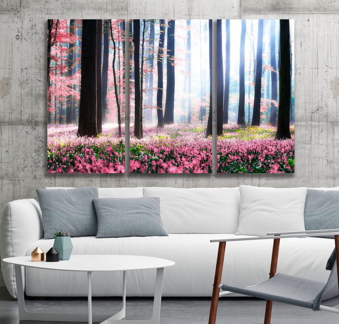 Canvastavla - Flowers of the Forest i 3 delar