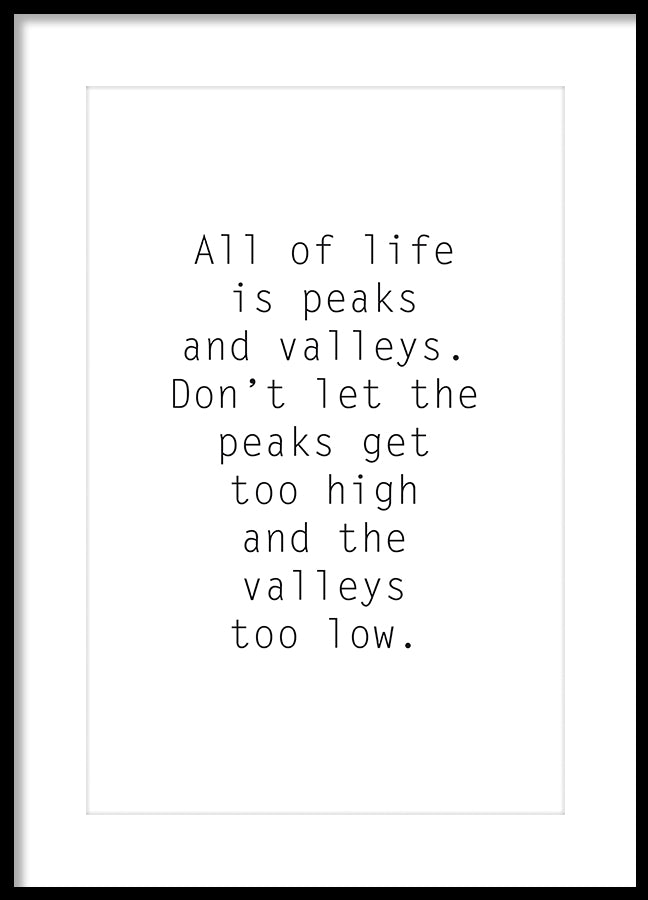 Poster - Peaks and valleys