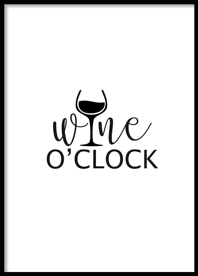 Poster - Wine o'clock
