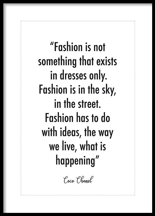 Poster - by Coco Chanel