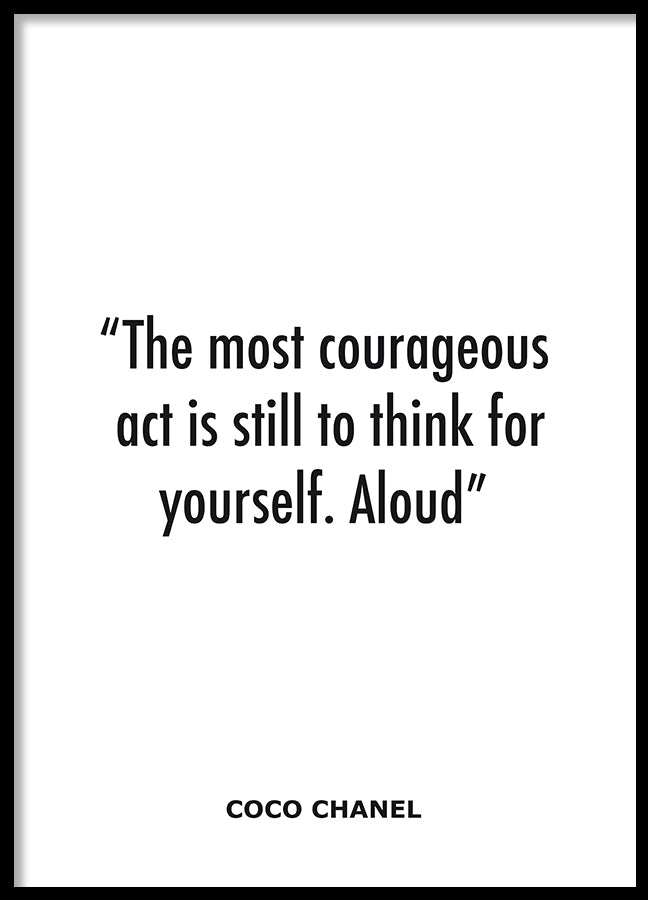 Poster - Courageous act