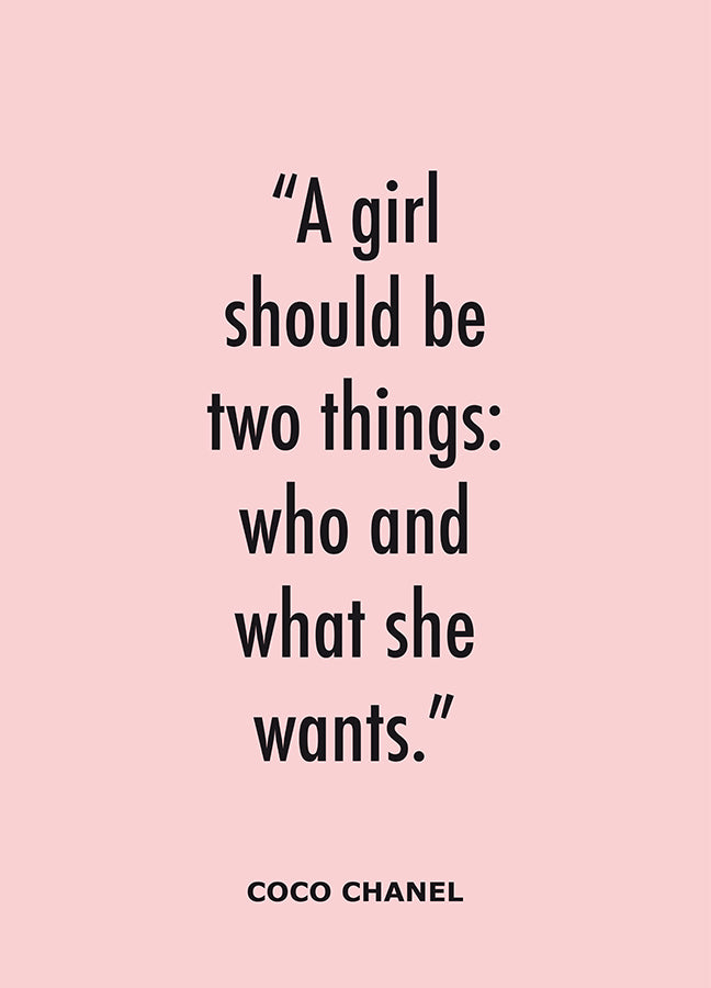 Poster - A girl should be two things