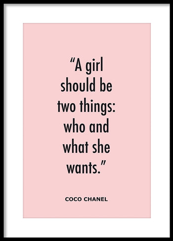 Poster - A girl should be two things