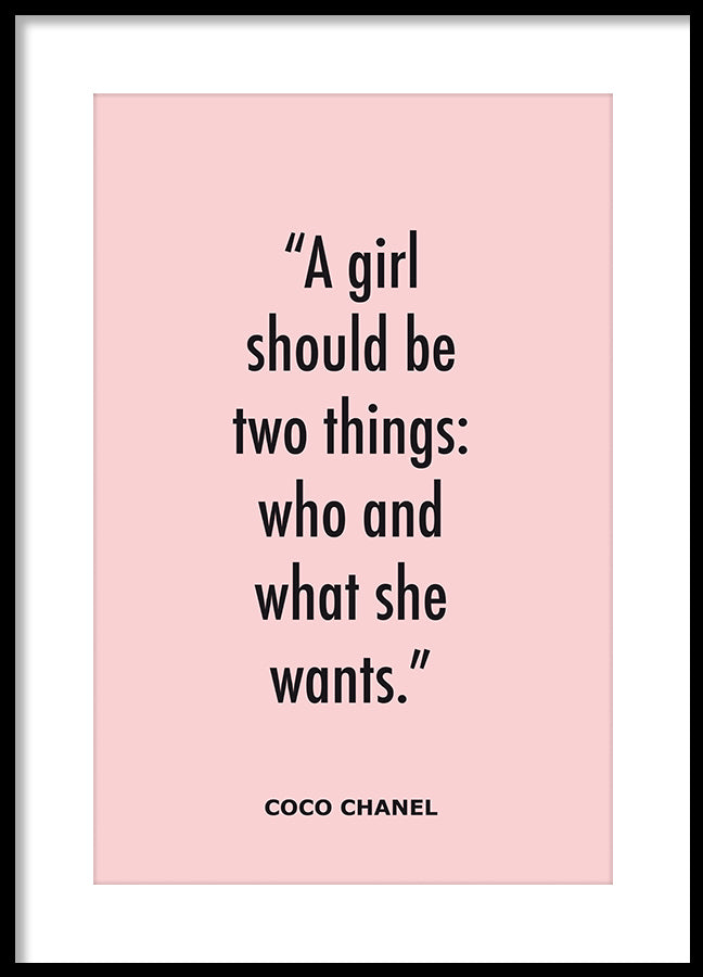 Poster - A girl should be two things