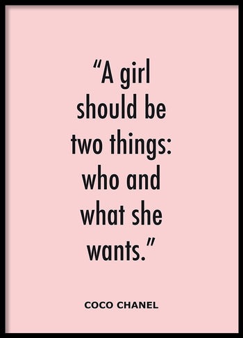 Poster - A girl should be two things