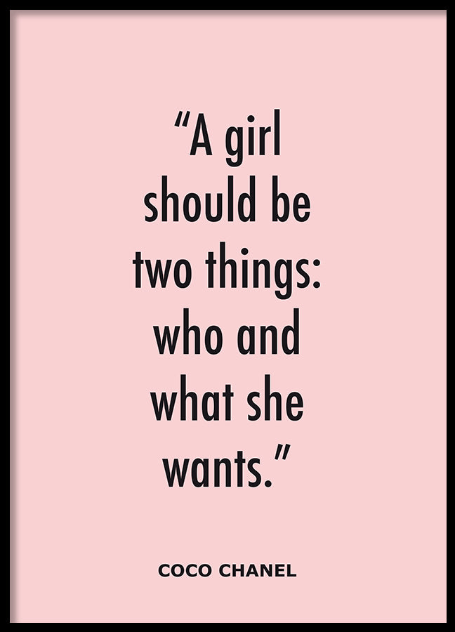 Poster - A girl should be two things