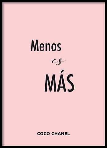 Poster - Menos es más