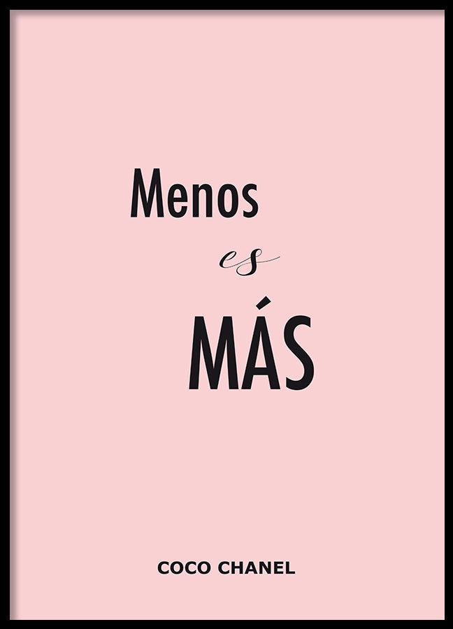 Poster - Menos es más