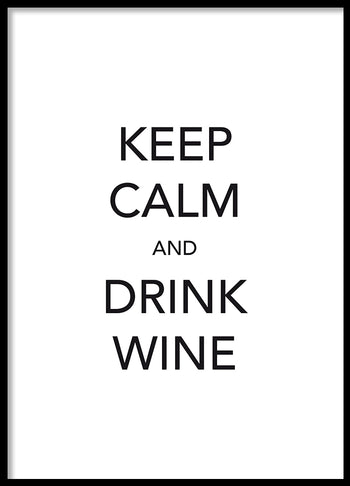 Poster - Keep calm and drink wine