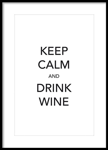 Poster - Keep calm and drink wine