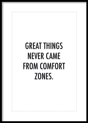 Poster - Great things never...