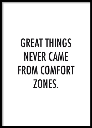 Poster - Great things never...