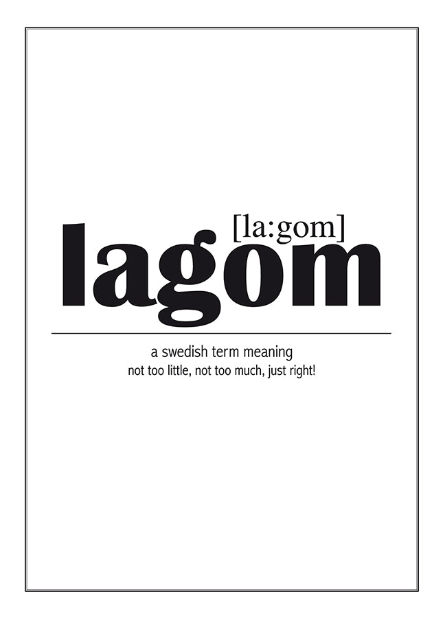 Poster - Lagom