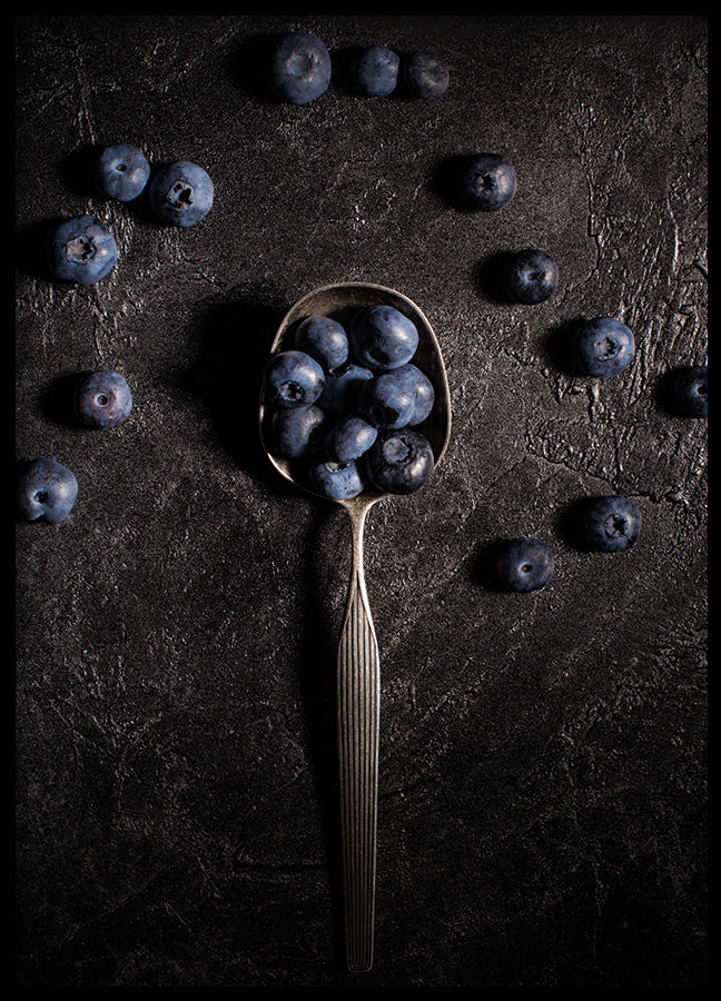 Poster - Blueberries in a spoon