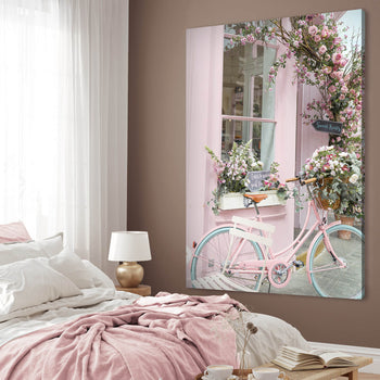 Canvastavla - Flower bicycle