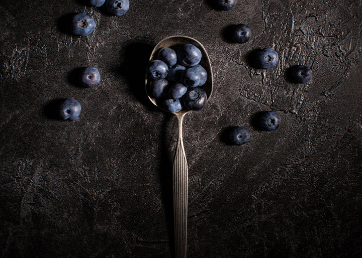 Canvastavla - Blueberries In a Spoon