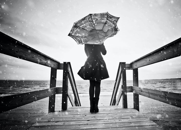 Canvastavla - Beach Rain