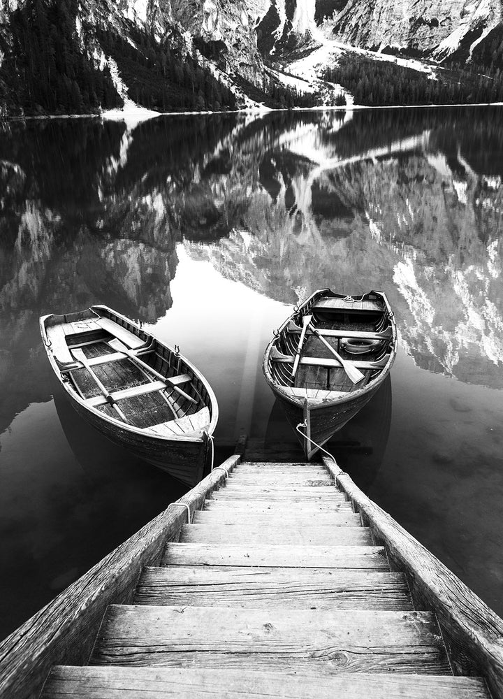 Canvastavla - Barques Black