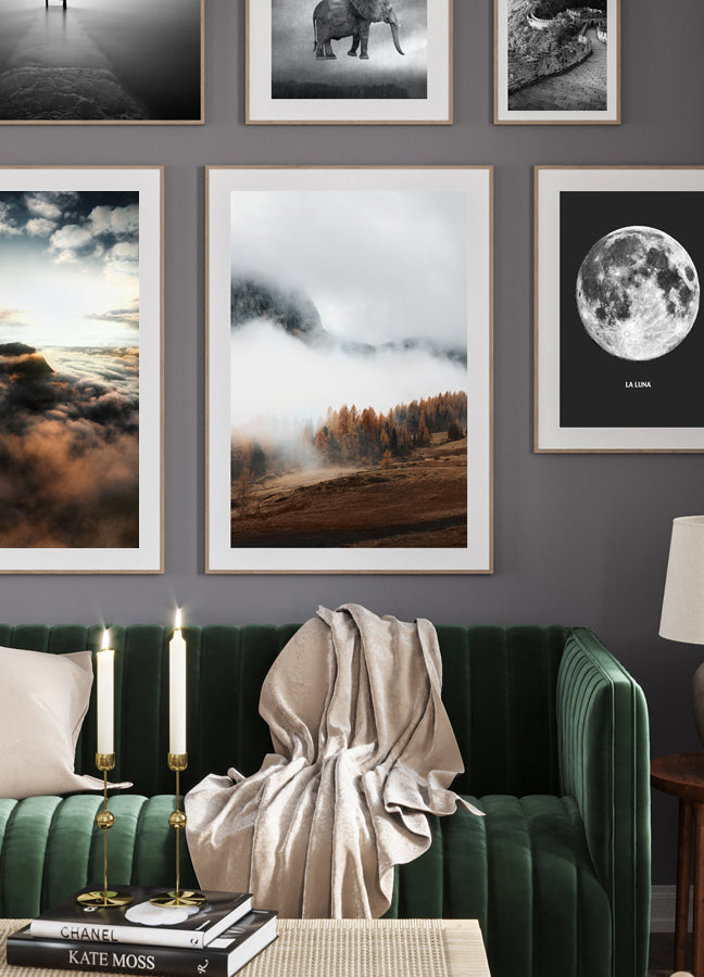 Poster - Hazy Mountains