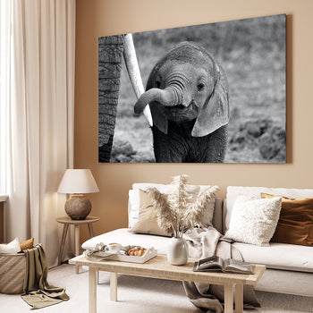 Ljuddämpande tavla - Elefant