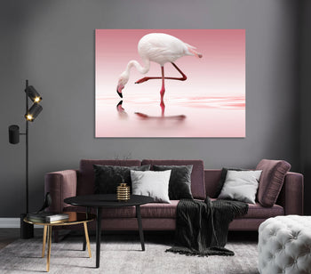 Ljuddämpande tavla - Rosa - Flamingo