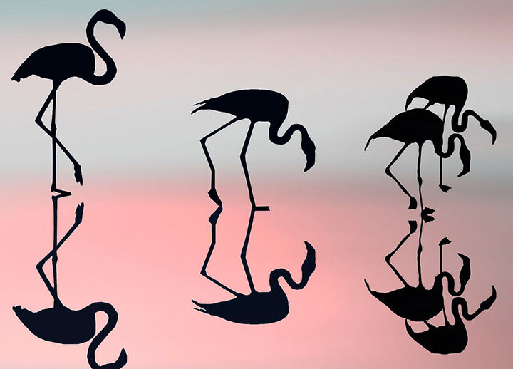Ljuddämpande tavla - Flamingos