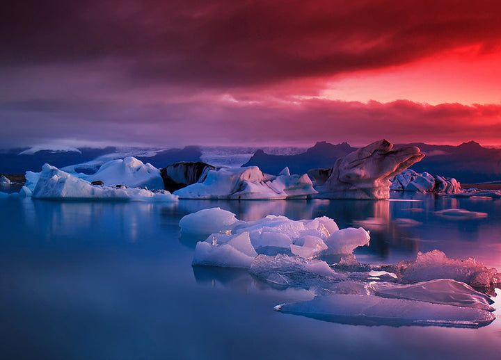 Ljuddämpande tavla - Arctic Sunset