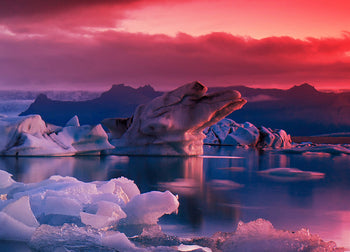 Ljuddämpande tavla - Arctic Sunset