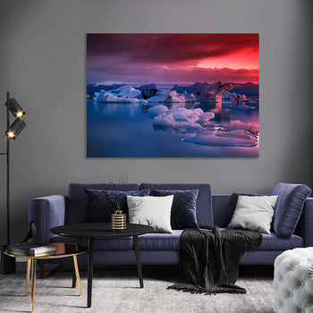 Ljuddämpande tavla - Arctic Sunset