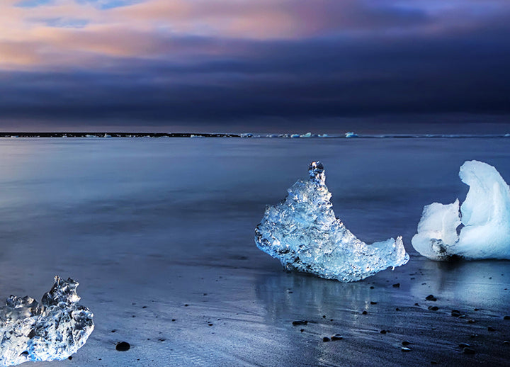 Ljuddämpande tavla - Ice on the  Beach