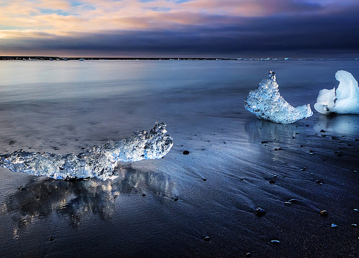 Ljuddämpande tavla - Ice on the  Beach