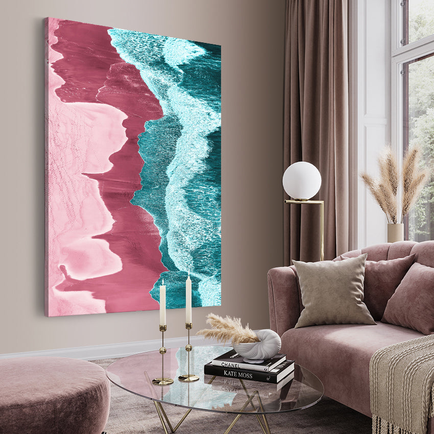 Ljuddämpande tavla - Pink Coast