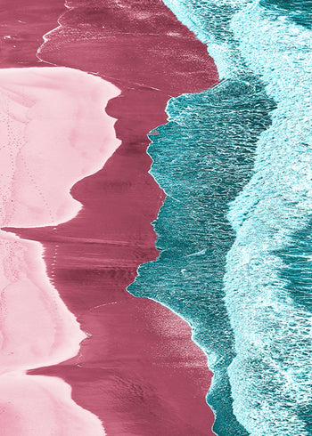 Ljuddämpande tavla - Pink Coast