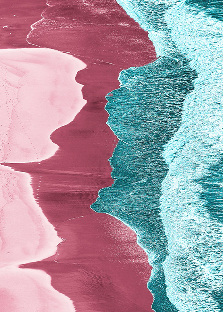Ljuddämpande tavla - Pink Coast