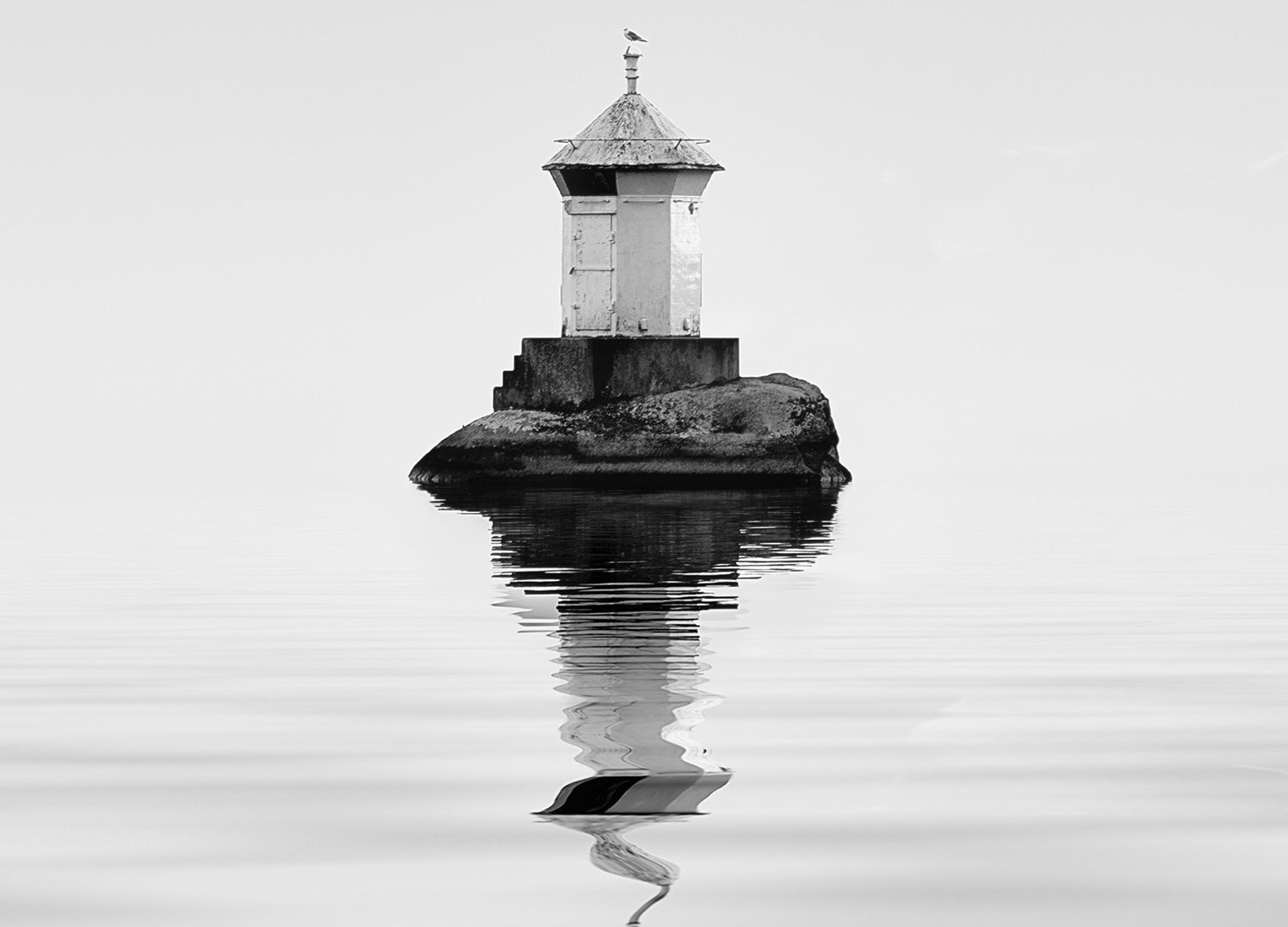 Ljuddämpande tavla - Lighthouse In Mist