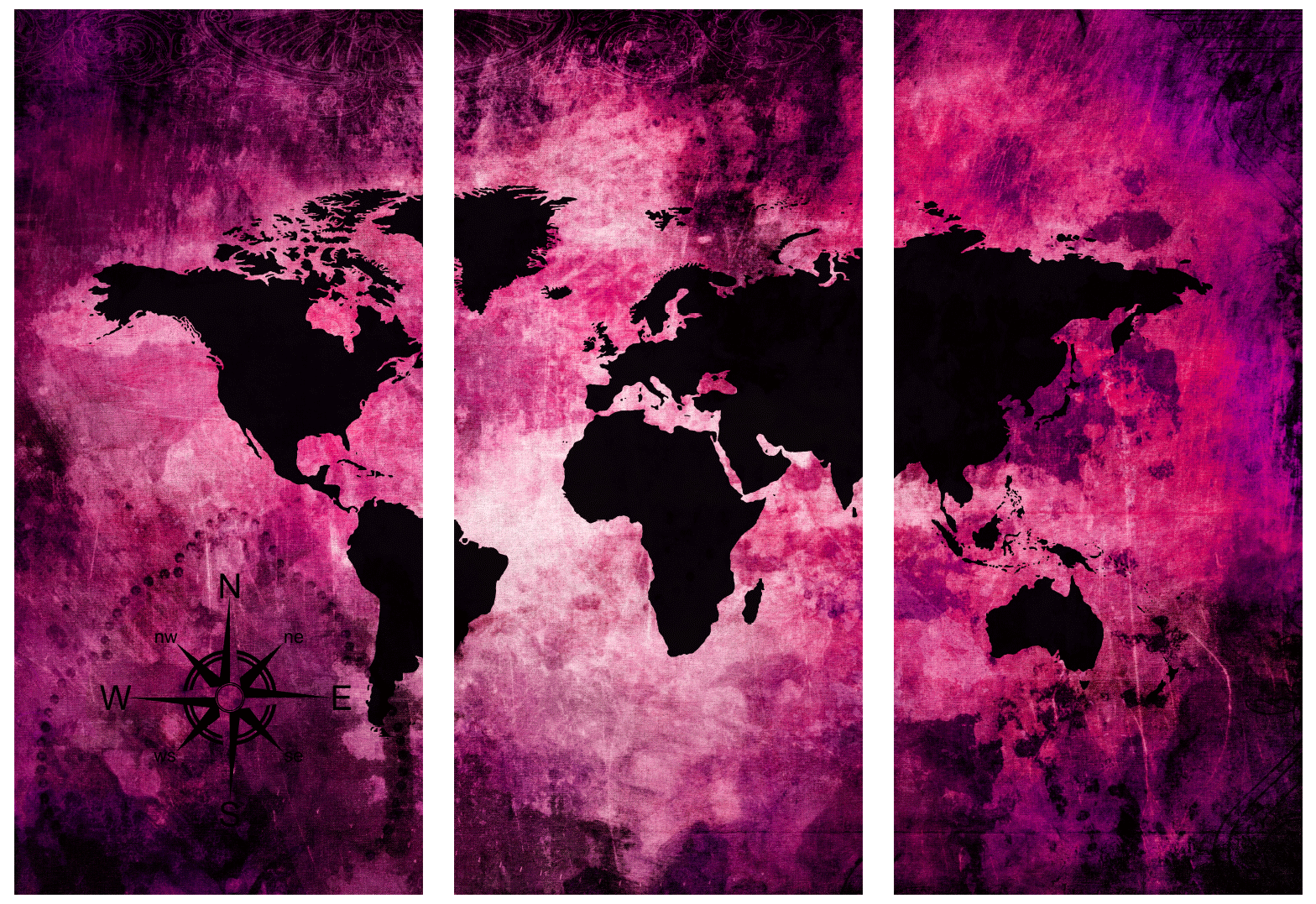 Ljuddämpande tavla - The world map